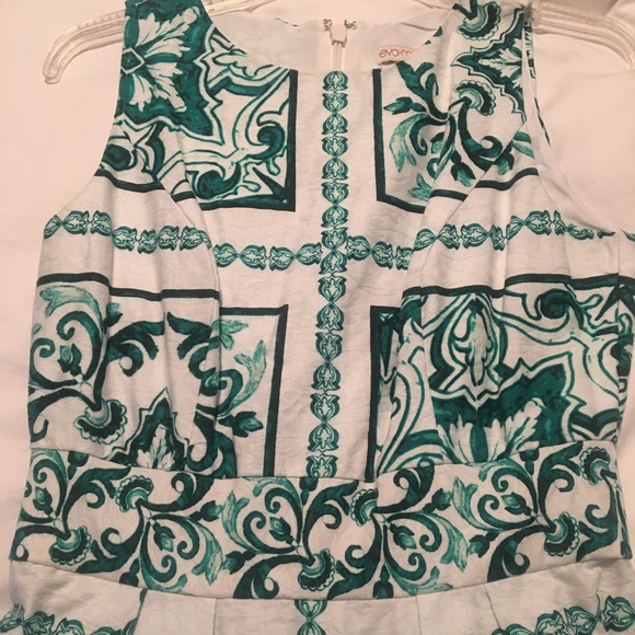 Eva Mendes midi print dress, sz 0, NWOT - Picture 6 of 6